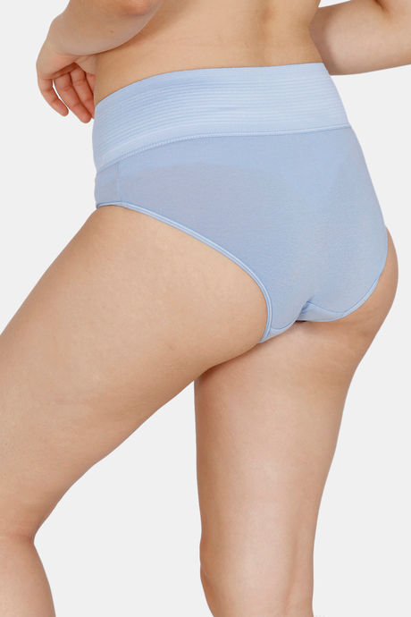 Zivame Anti-Microbial High Rise Full Coverage Tummy Tucker Hipster Panty (Pack of 2) - Multicolor — image 3
